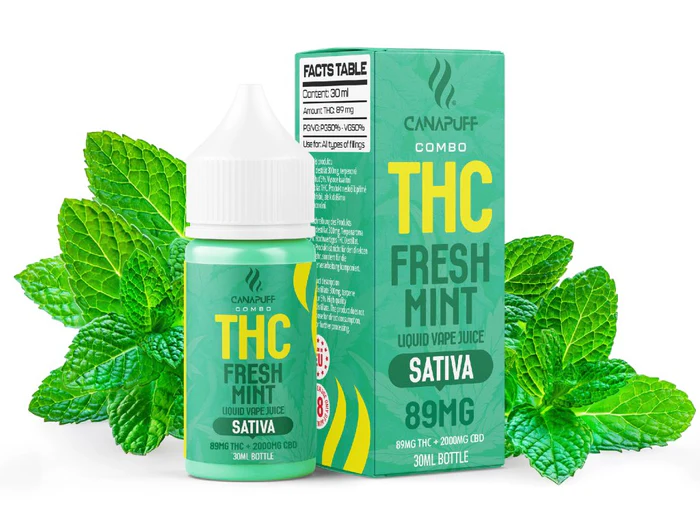 E-liquide THC 89mg THC/2000mg CBD - Fresh Mint - 30ml